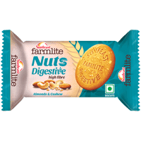 Sunfeast Farmlite Nuts Digestive Biscuit 100g, High fibre, Goodness of Almonds, Cashews and wheat fibre