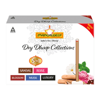 Mangaldeep Bambooless Dry Dhoop Sticks 5 in 1 - 80 Gms