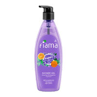 Fiama Happy Naturals shower gel, Lavender and tangerine fragrance Bodywash with 96% natural origin content, 500ml bottle 