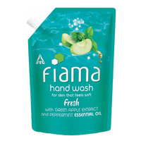 Fiama Fresh moisturising Handwash with Green Apple extract & peppermint essential oil, 350ml refill pouch