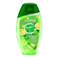 Fiama Happy Naturals shower gel, yuzu and bergamot with 97% natural origin content, skin conditioners for moisturized skin,safe on sensitive skin bodywash 250ml bottle