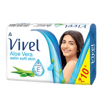 Vivel Aloe Vera Soap, Satin Soft Skin with Vitamin E, 48g
