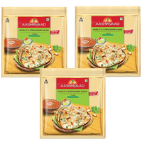 Aashirvaad Garlic & Coriander Naan Combo Pack, 3 packs x 5 naans