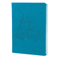 Paperkraft Designer Series with PU leather - Blue color, 192 Pages