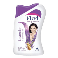 Vivel Body Wash, Lavender & Almond Oil  Shower Creme, Fragrant & Moisturising, For soft and smooth skin, High Foaming Formula, 200ml , For women and men