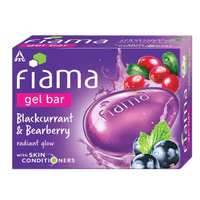 Fiama Gel Bar Blackcurrant and Bearberry, with skin conditioners for moisturized skin 125g soap (Pack of 6)