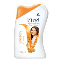 Vivel Body Wash, Glycerin & Honey Shower Gel, 100 ml
