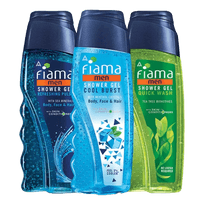 Fiama Men Shower Gel Refreshing Pulse, Quick Wash & Cool Burst 250ml bodywash with skin conditioners, Combo pack of 3