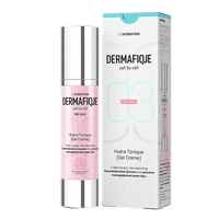Dermafique Hydratonique Gel Cream Hydrating Face Moisturizer with Niacinamide and VItamin E, for Dry Skin, Lightweight and fast absorbing, non-sticky, Dermatologist Tested (50 g) | For soft Hydrated glowing Skin
