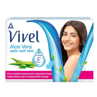 Vivel Aloe Vera Soap, Satin Soft Skin Vitamin E 100g