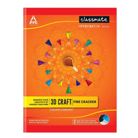 Classmate 3D Craft notebooks,  24.0 cm x 18.0 cm,  172 pages,  Ruled, Soft Cover