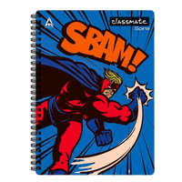 Classmate Spiral Notebook,  24.0 cm x 18.0 cm,  200 pages,  Unruled