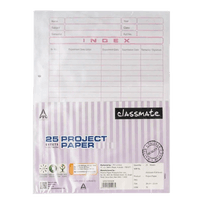 Classmate Project Paper,  28.0 cm x 22.0 cm,    Unruled,  Loose Sheets (Pack of 25 Loose Sheets)