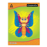 Classmate Notebook,  21.0 cm x 17.0 cm,  96 pages,  Four Lines With Gap, Hard Cover