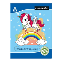 Classmate Notebook,  21.0 cm x 17.0 cm,  128 pages,  Unruled, Soft Cover