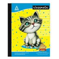 Classmate Notebook,  19.0 cm x 15.5 cm,  92 pages,  Four Lines With Gap, Hard Cover