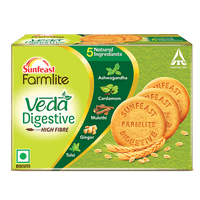 Sunfeast Farmlite Veda Digestive Biscuit 250g, High Fibre, Goodness of 5 natural ingredients and wheat fibre