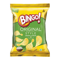 Bingo Original Style Cream & Onion Potato Chips, 21g
